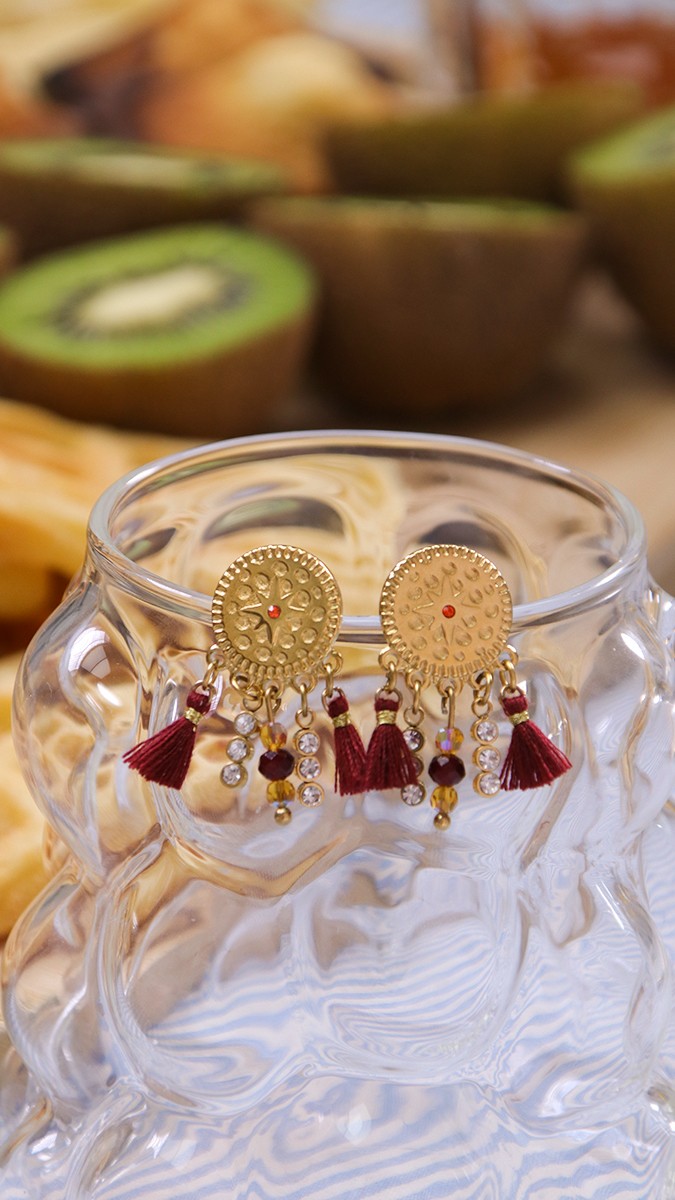 Schema Earrings with customizable tassels Schema Earrings with customizable tassels