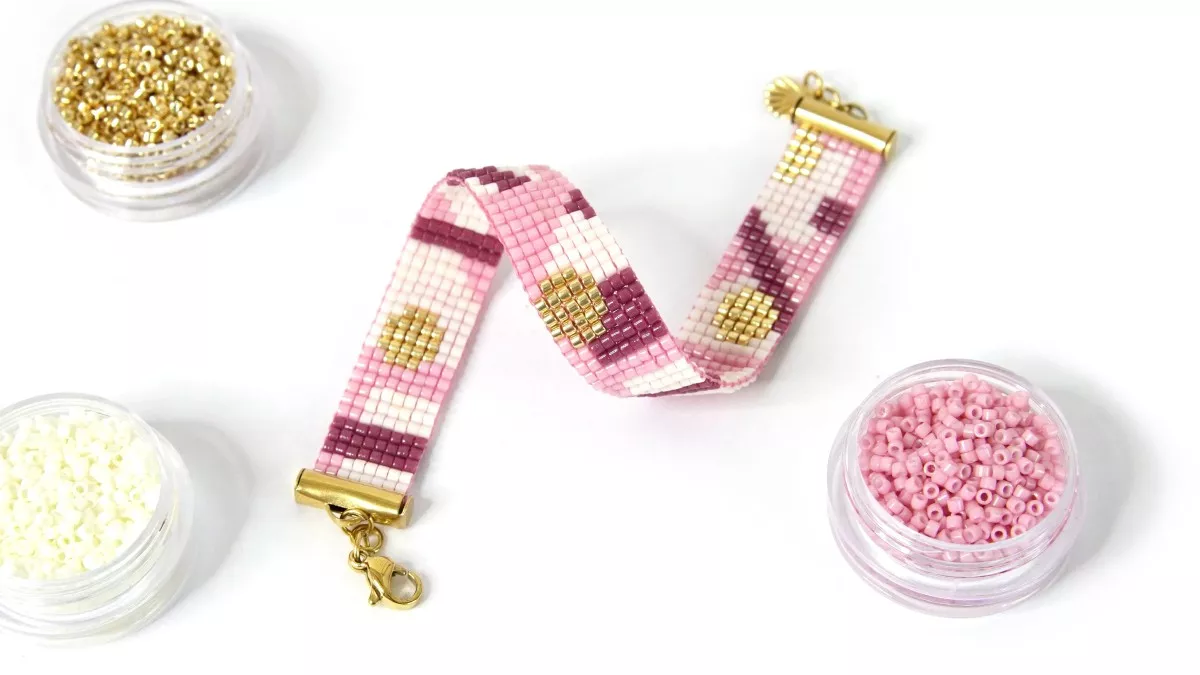 Schema Miyuki pearl bracelet beginner loom Schema Miyuki pearl bracelet beginner loom