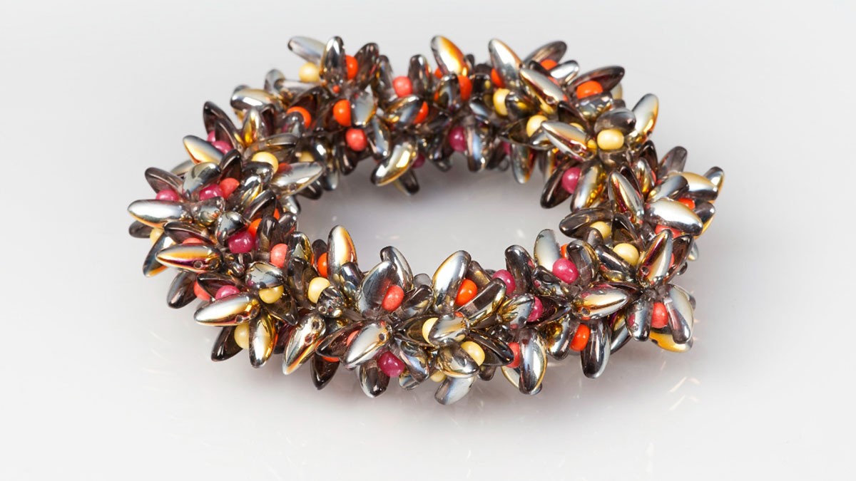 Women's bracelet with glass beads Preciosa Chilli