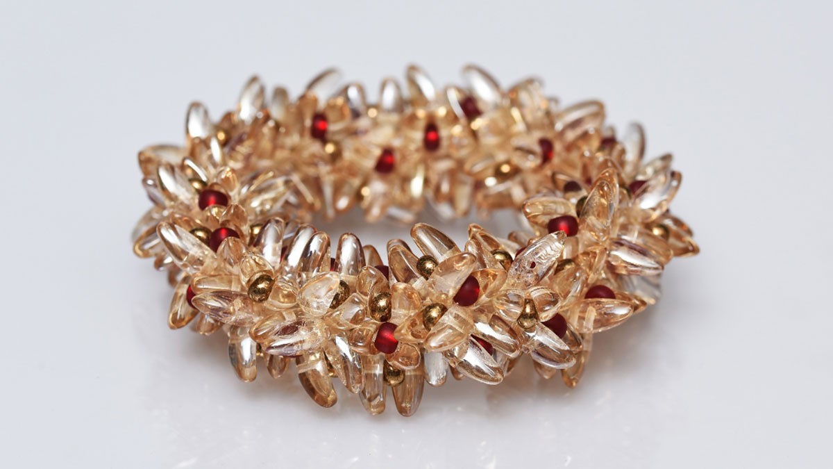 Schema  Women's bracelet with glass beads Preciosa Chilli