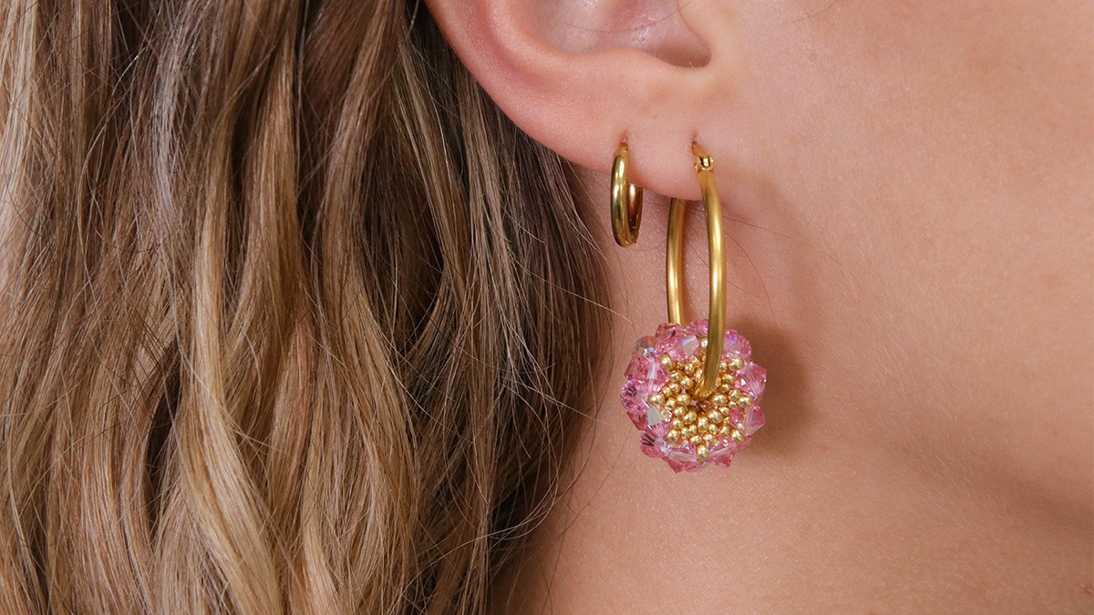 Schema  Creole earrings with pearl drum tutorial