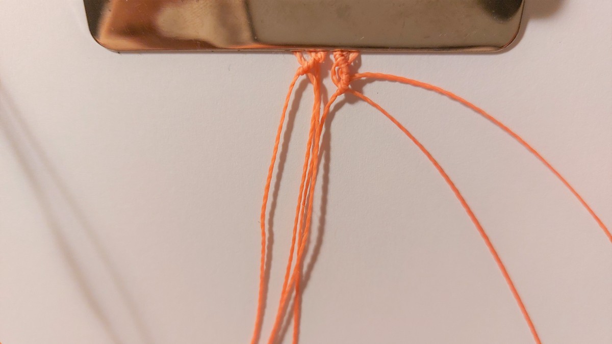 Summer bracelet in micro-macramé : Step 5