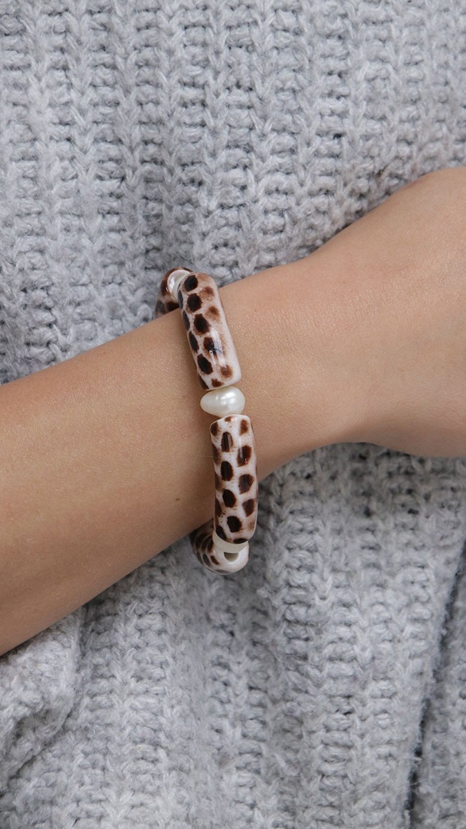 Schema Elastic bracelets with fancy tube beads Schema Elastic bracelets with fancy tube beads