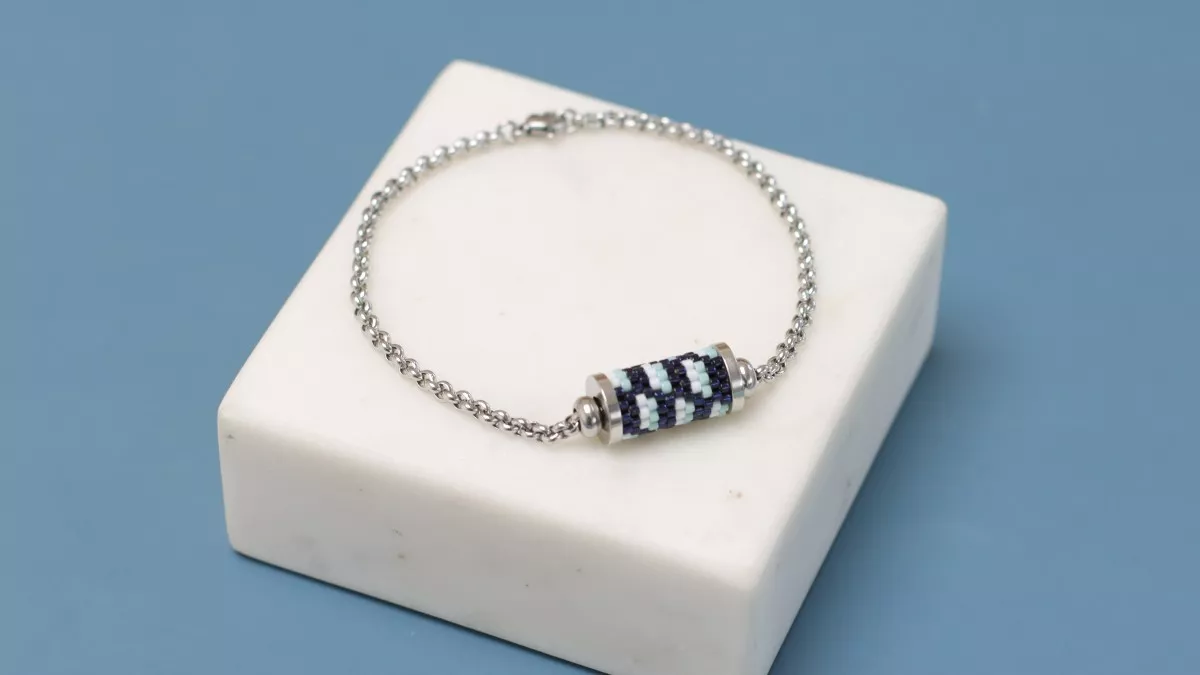 Schema  Men's Miyuki bracelet with tube bead