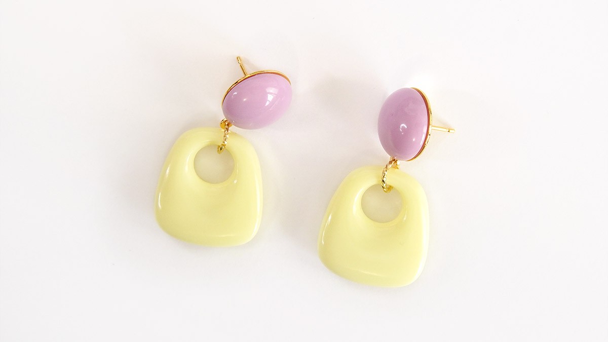 Pendant earrings in summer colors : Step 3