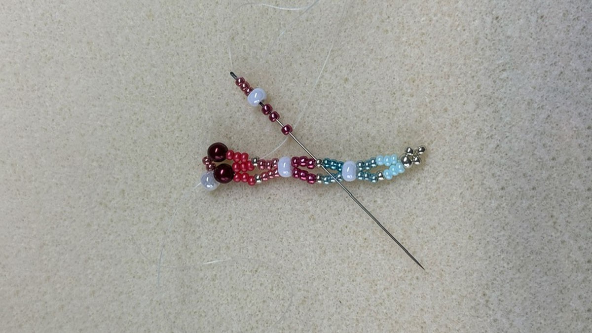11/0 seed beads netting necklace : Step 7 11/0 seed beads netting necklace : Step 7