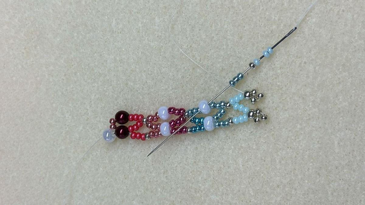 11/0 seed beads netting necklace : Step 11 11/0 seed beads netting necklace : Step 11