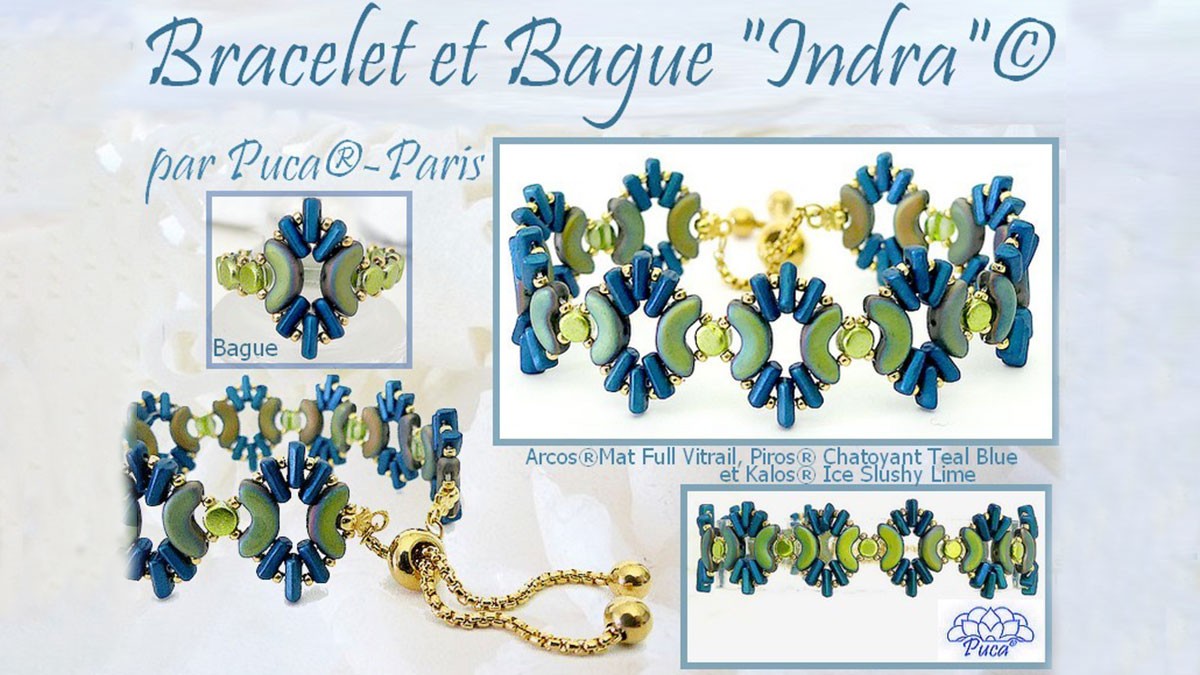 Indra® bracelet and ring by Puca®, France