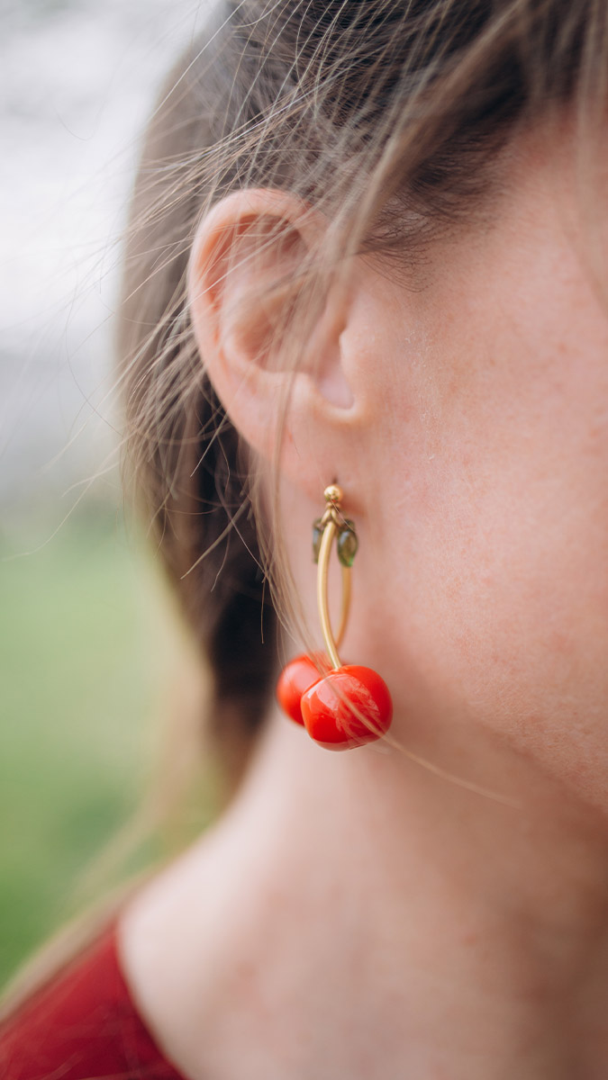 Schema  Cherry easy pearl earrings