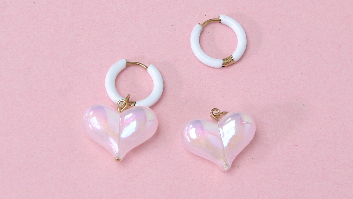 Lemon earrings with colorful hearts : Step 4 Lemon earrings with colorful hearts : Step 4