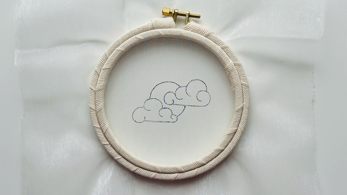 Misty Moon Jewelry Brooch with Cannetille and Kreinik Thread : Step 1 Misty Moon Jewelry Brooch with Cannetille and Kreinik Thread : Step 1