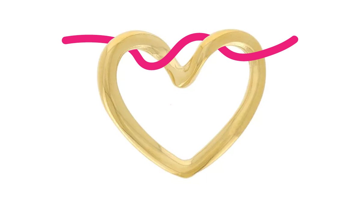 Trio of gold-plated stainless steel heart pendant necklaces : Step 3 Trio of gold-plated stainless steel heart pendant necklaces : Step 3