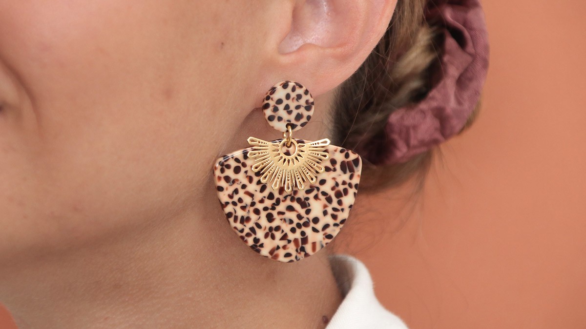 Leopard print earrings : Step 3 Leopard print earrings : Step 3