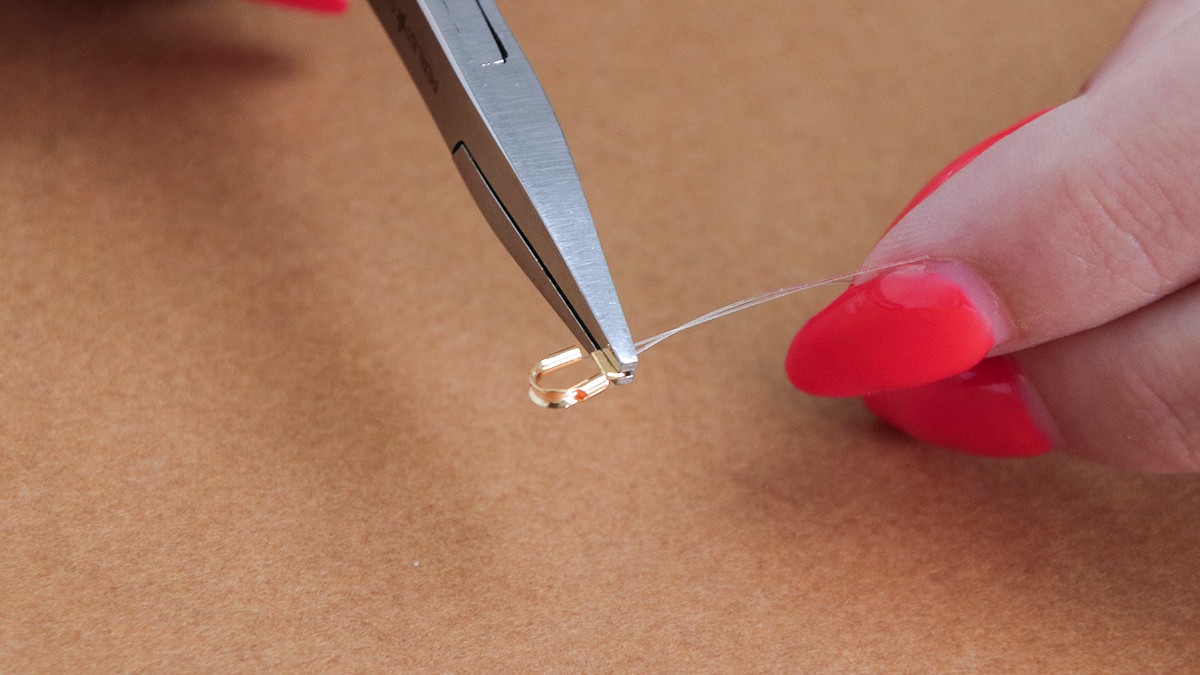 Natural stone necklace and heart charm tutorial : Step 2