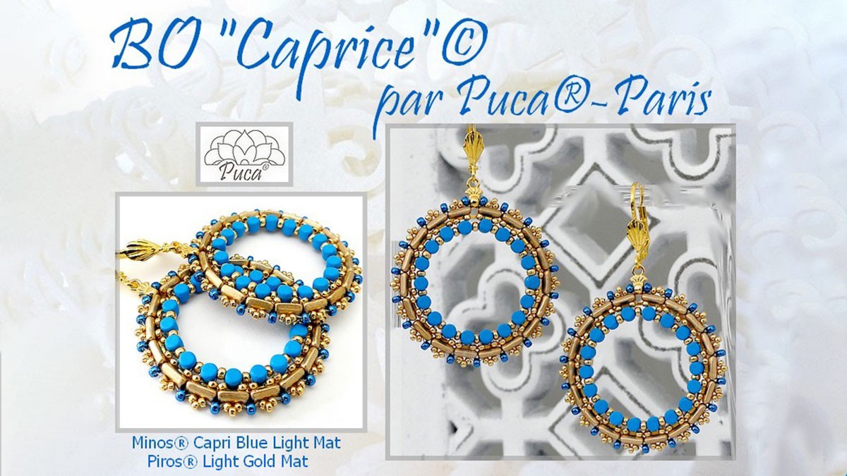 Caprice earrings with Minos by Puca® beads