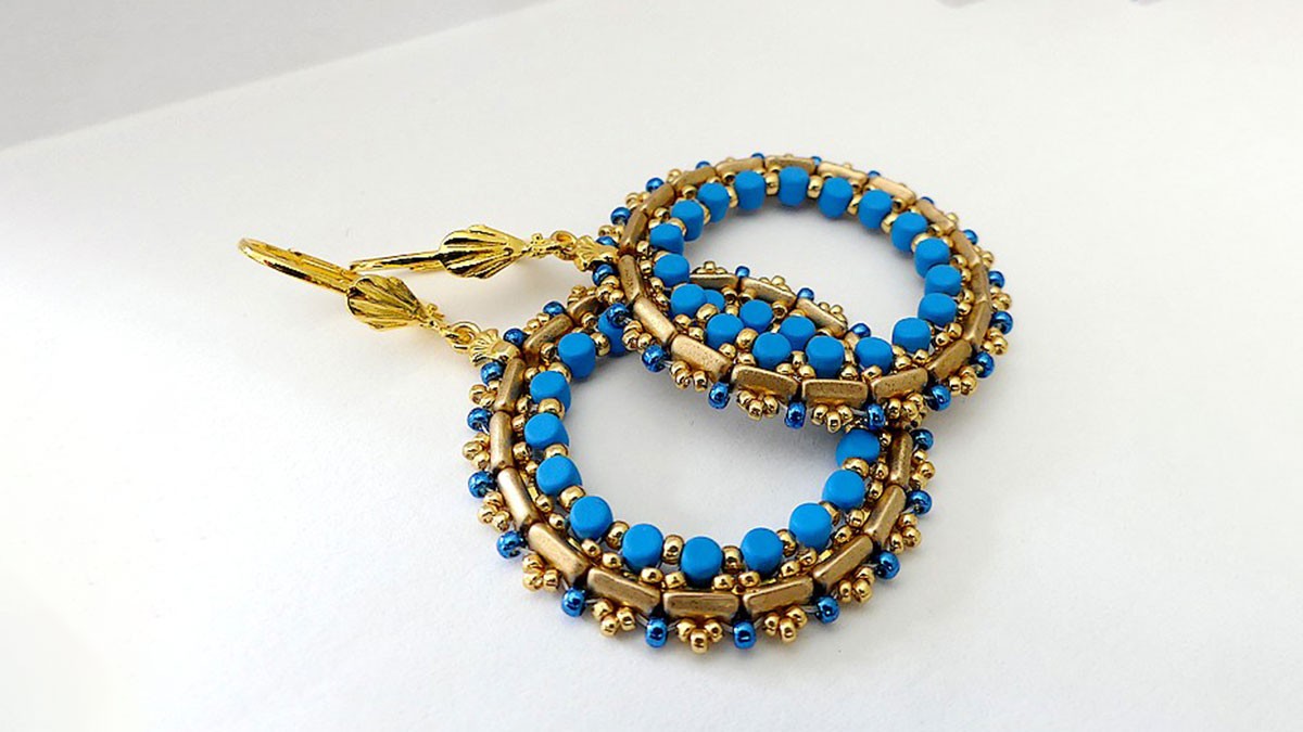 Schema Caprice earrings with Minos by Puca® beads Schema Caprice earrings with Minos by Puca® beads