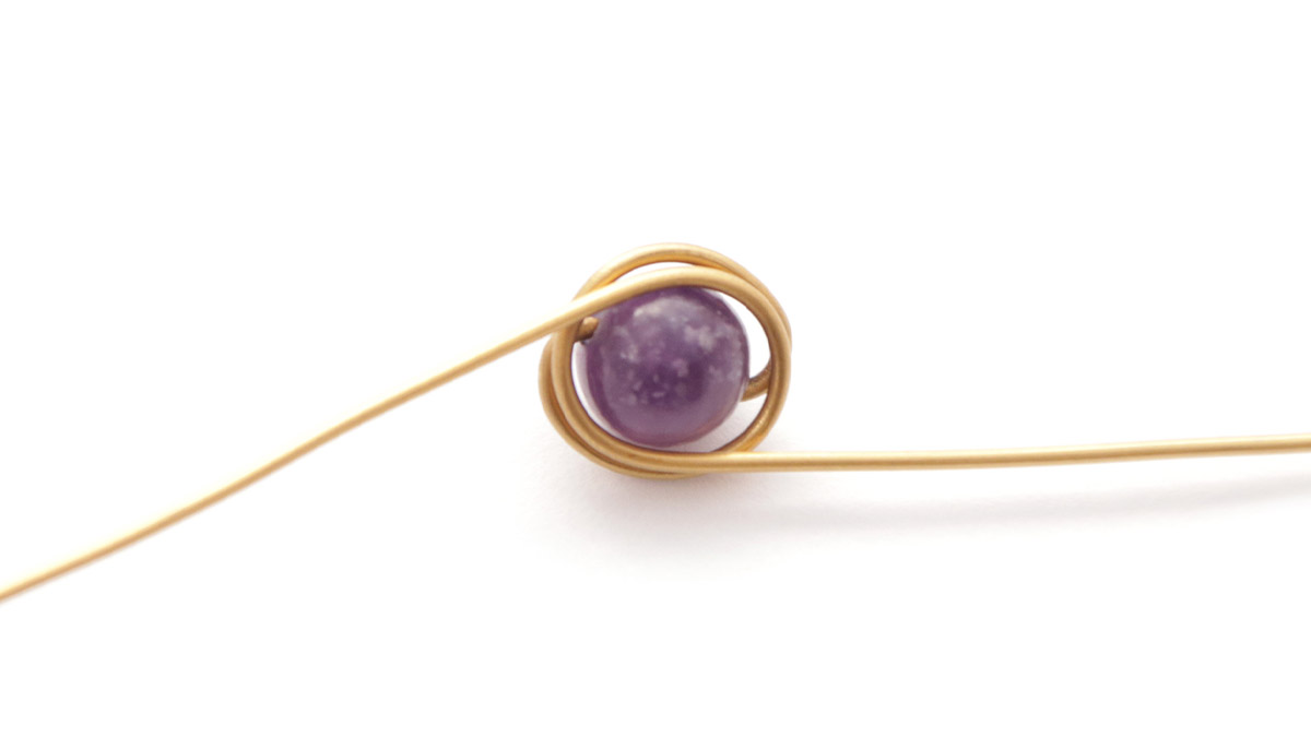 Aquamarine Metal Wire Ring : Step 4 Aquamarine Metal Wire Ring : Step 4