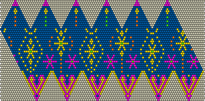 Schema  Blue and pink spiral crochet bauble