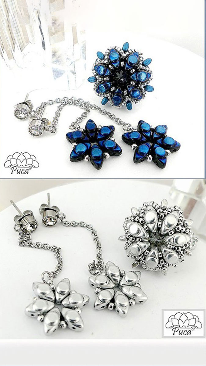 Schema  Stella ring and Star earrings by Puca®