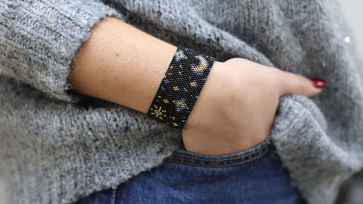 Schema  Odd peyote bracelet with weaving tips Perles &amp; Co