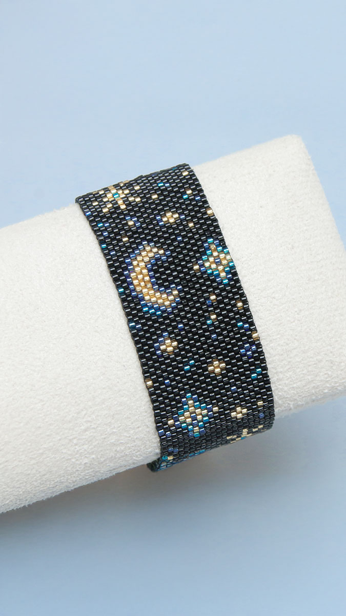 Schema  Odd peyote bracelet with weaving tips Perles &amp; Co