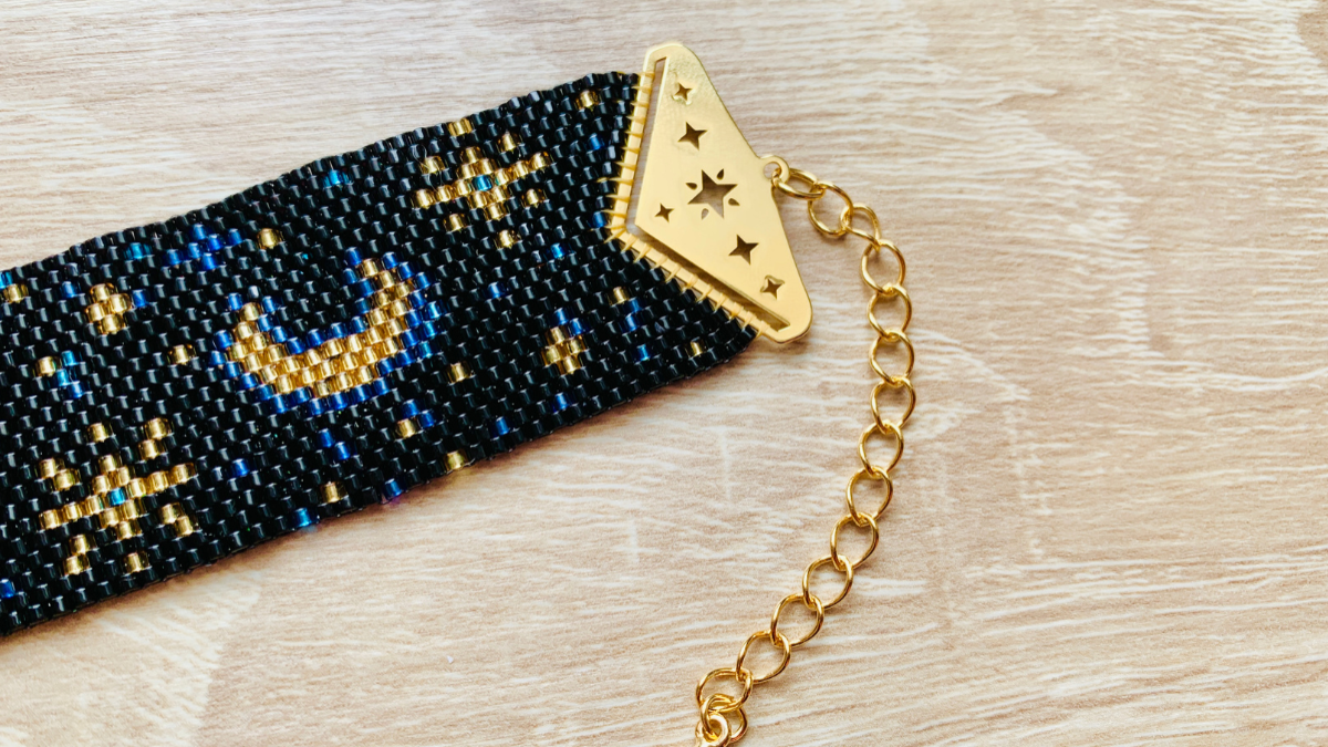 Odd peyote bracelet with weaving tips Perles &amp; Co : Step 8