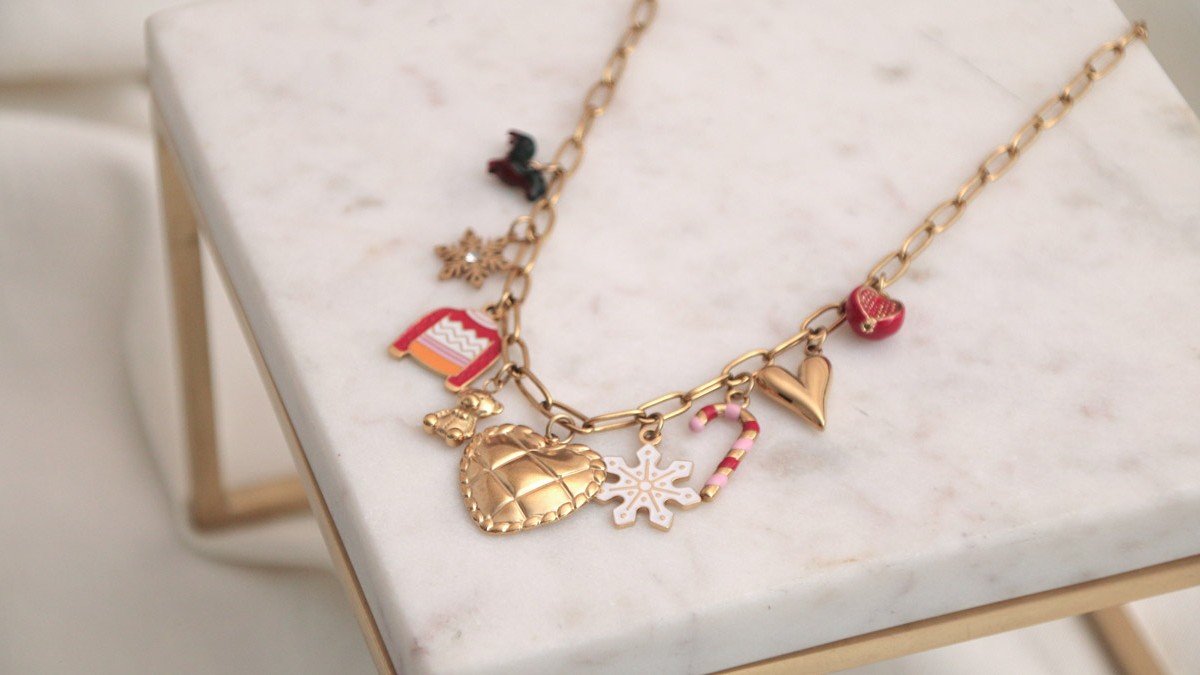Schema  Charms Stainless Steel Winter Necklace