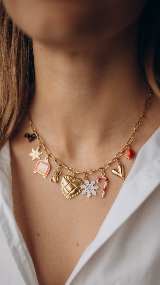 Schema  Charms Stainless Steel Winter Necklace