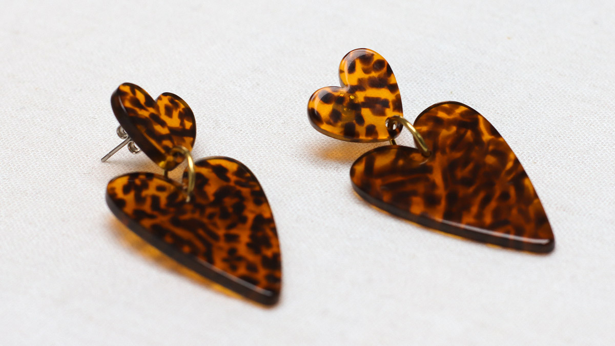 Schema Leopard heart earrings Schema Leopard heart earrings