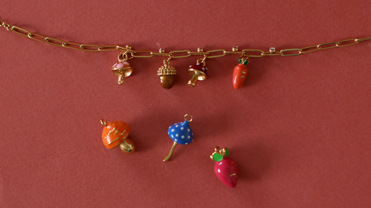 Schema  Charms Autumn bracelet with mushroom charms
