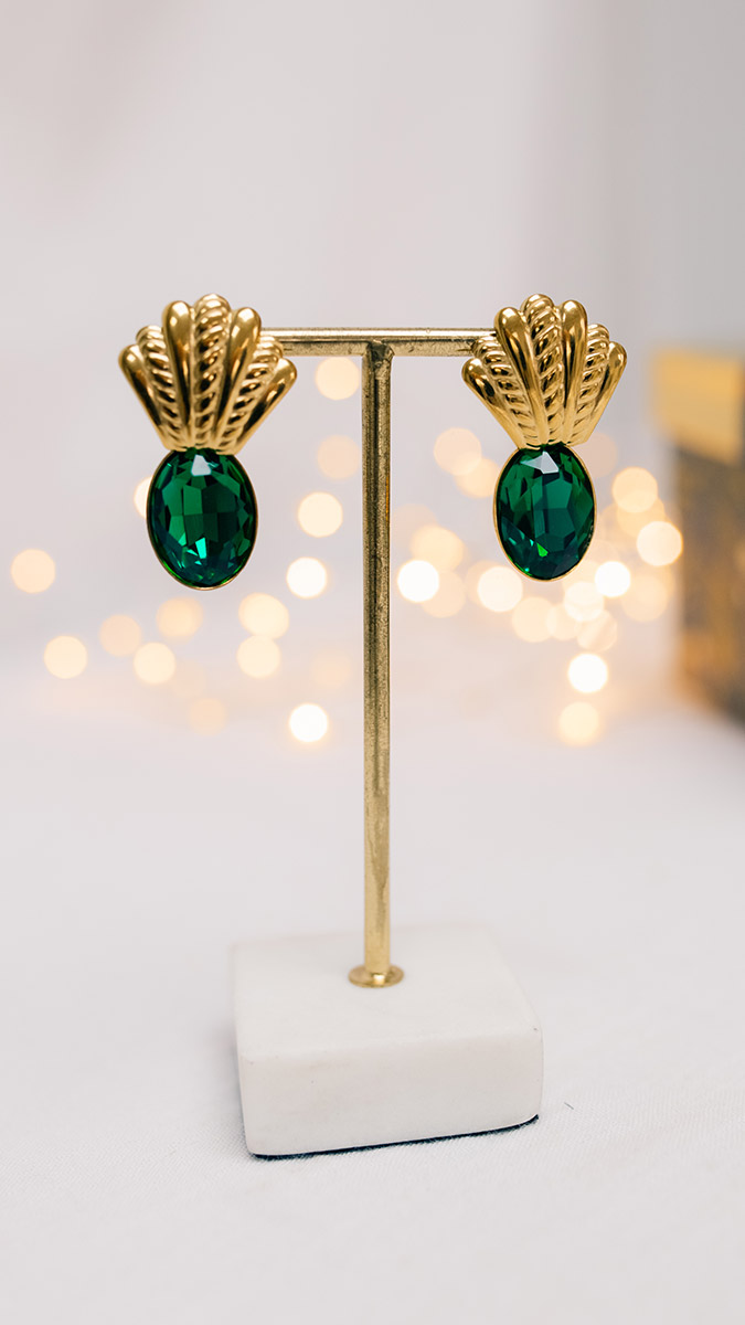 Schema  Large Crystal Earrings