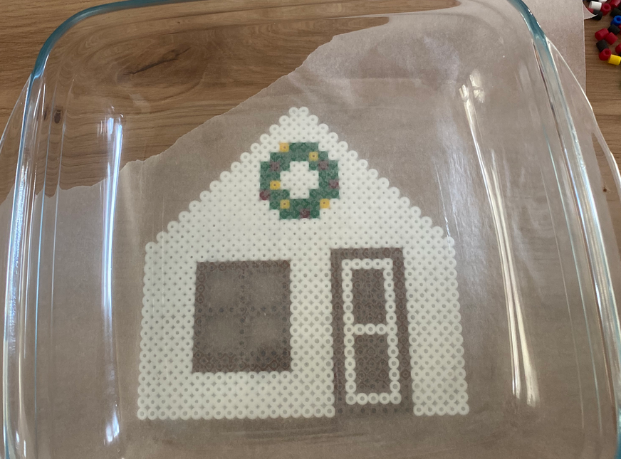 Christmas ornaments with organic Hama beads : Step 2