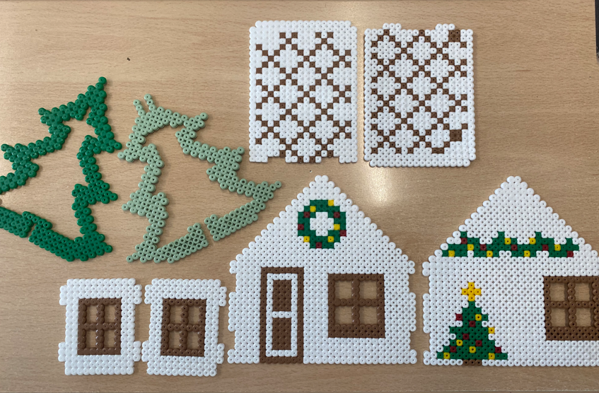 Christmas ornaments with organic Hama beads : Step 3