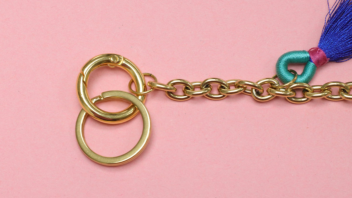 Bag jewel key chain and charms : Step 4