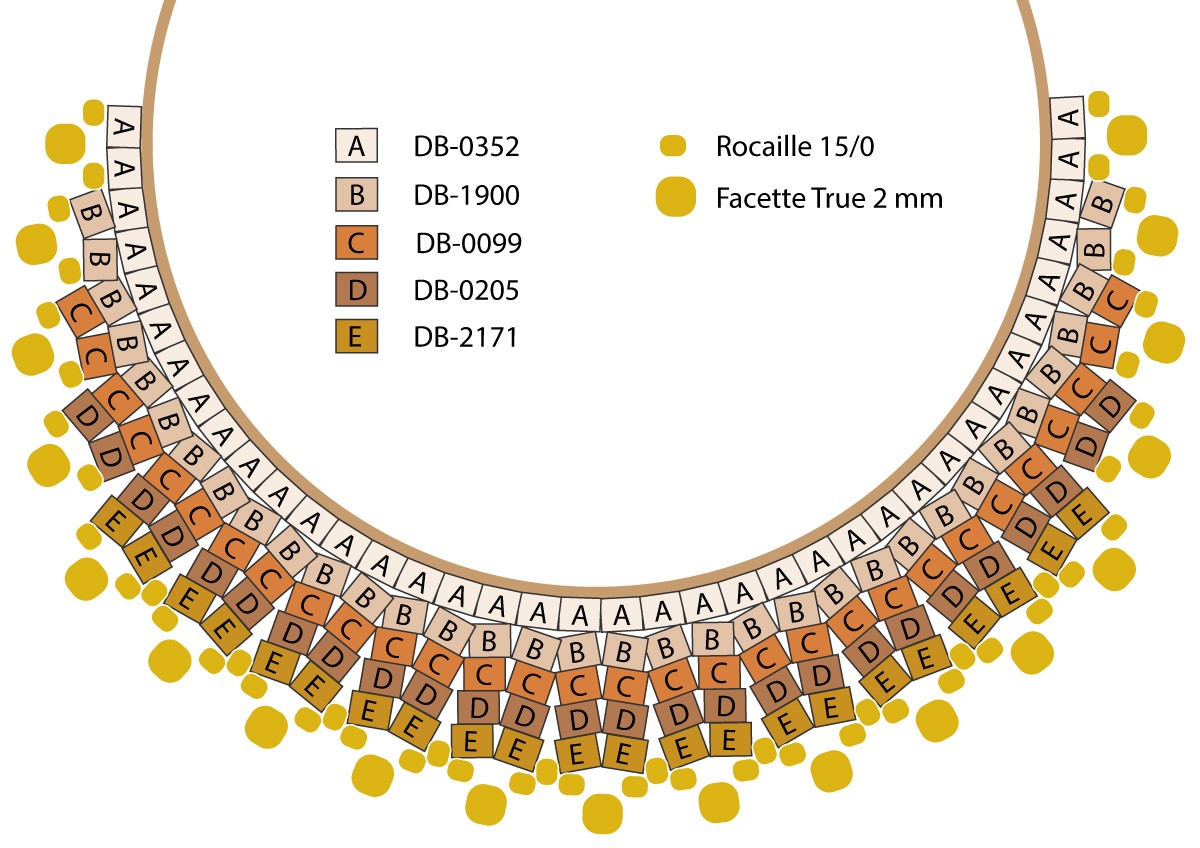 Schema Miyuki and mother-of-pearl herringbone hoop earrings Schema Miyuki and mother-of-pearl herringbone hoop earrings