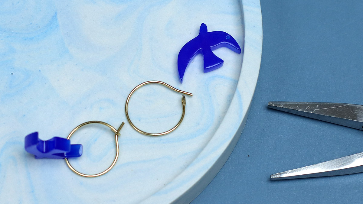 Bird earrings : Step 2