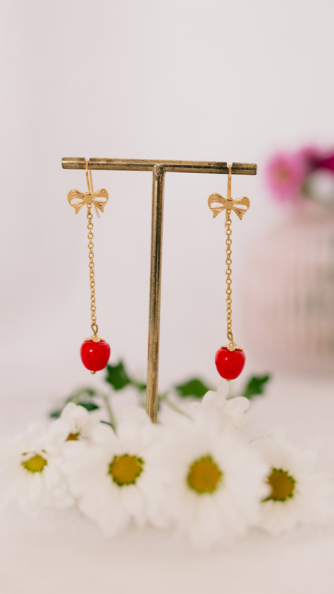 Schema Pomme d'Amour pendant earrings Schema Pomme d'Amour pendant earrings