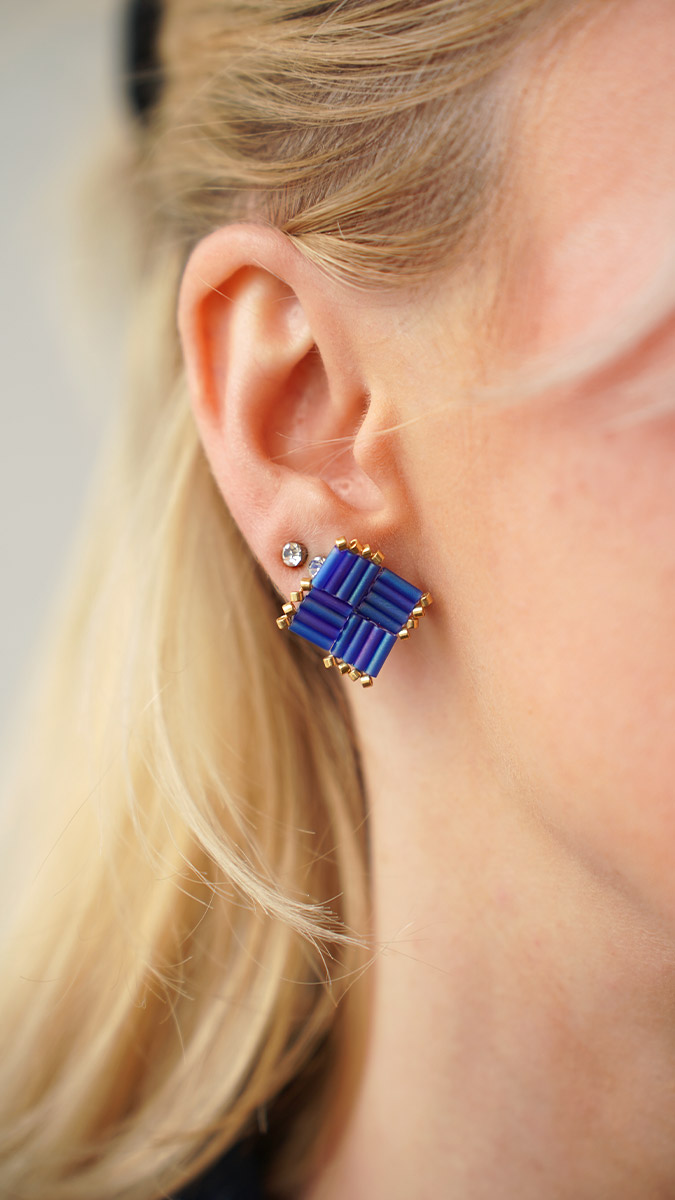 Miyuki Bugles beads earrings