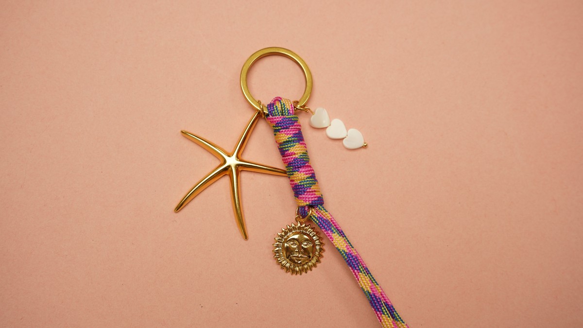 Summer bag jewel with paracord : Step 9