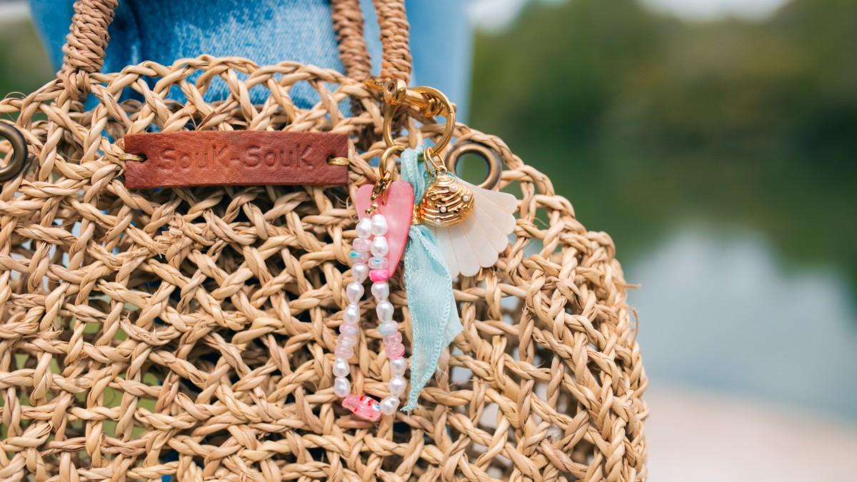 DIY summer bag grigri with shells