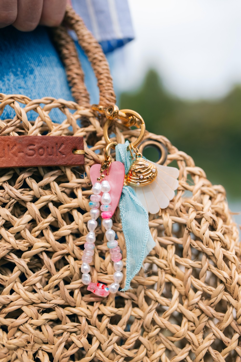 Schema  DIY summer bag grigri with shells