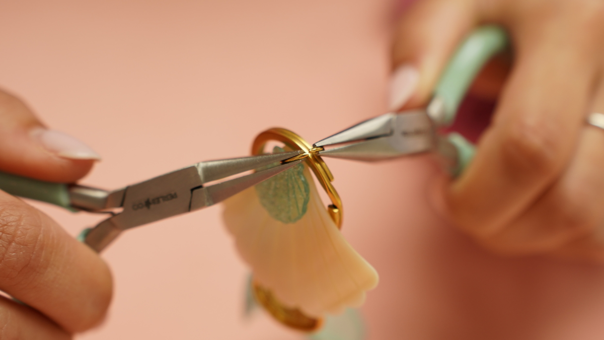 DIY summer bag grigri with shells : Step 7