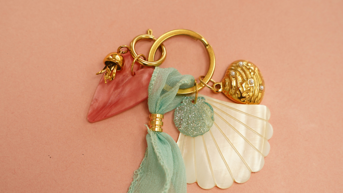 DIY summer bag grigri with shells : Step 8