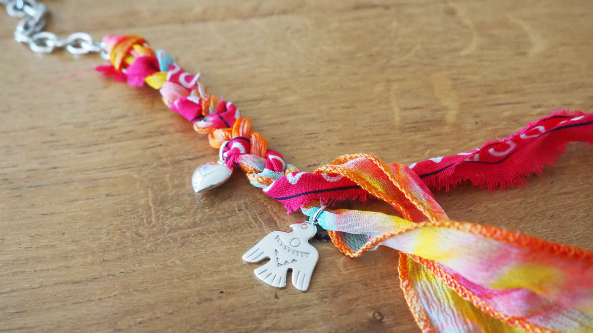 Amethyst palm tree necklace with 925 Sterling Silver charm : Step 4