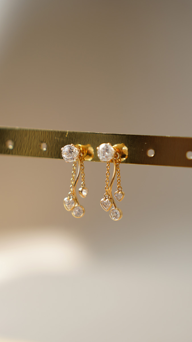 Gold Filled (rolled gold) dangling earrings