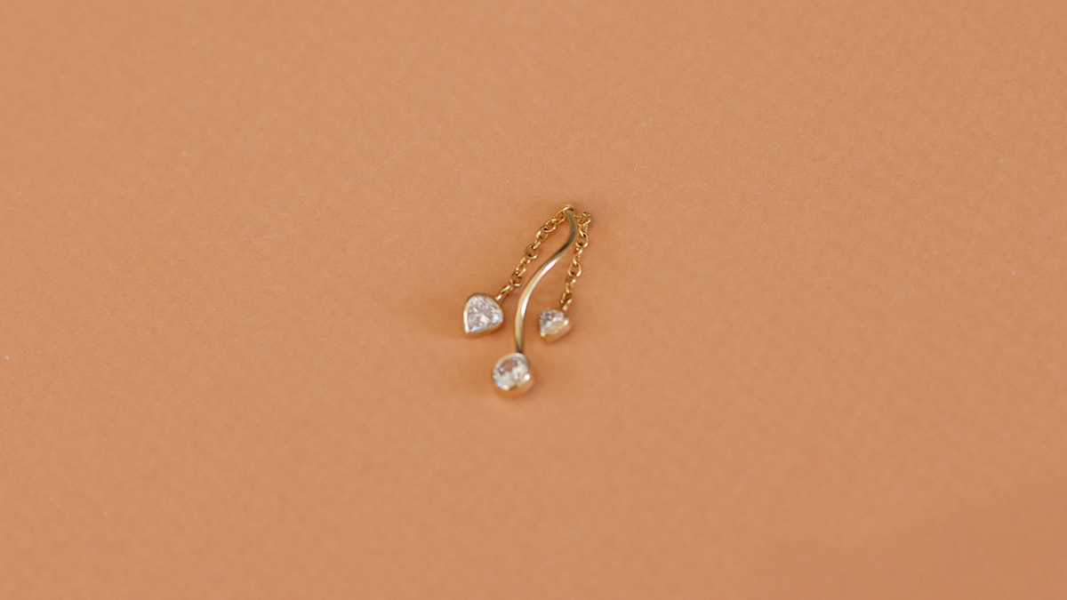 Gold Filled (rolled gold) dangling earrings : Step 2