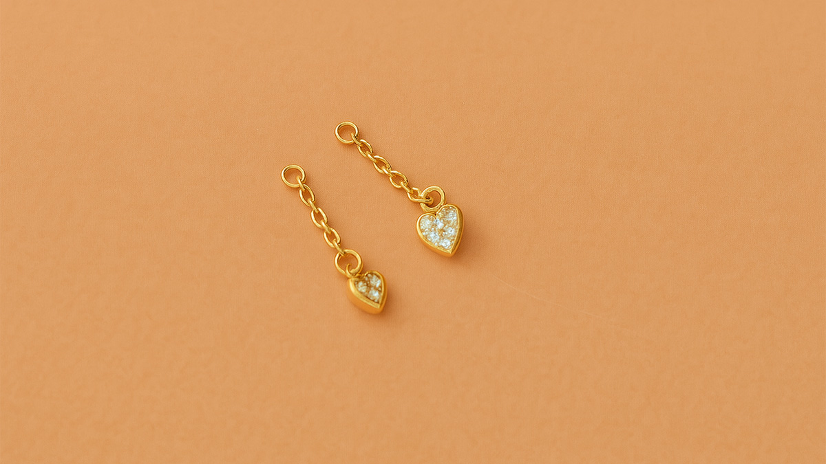 Gold Filled (rolled gold) dangling earrings : Step 1