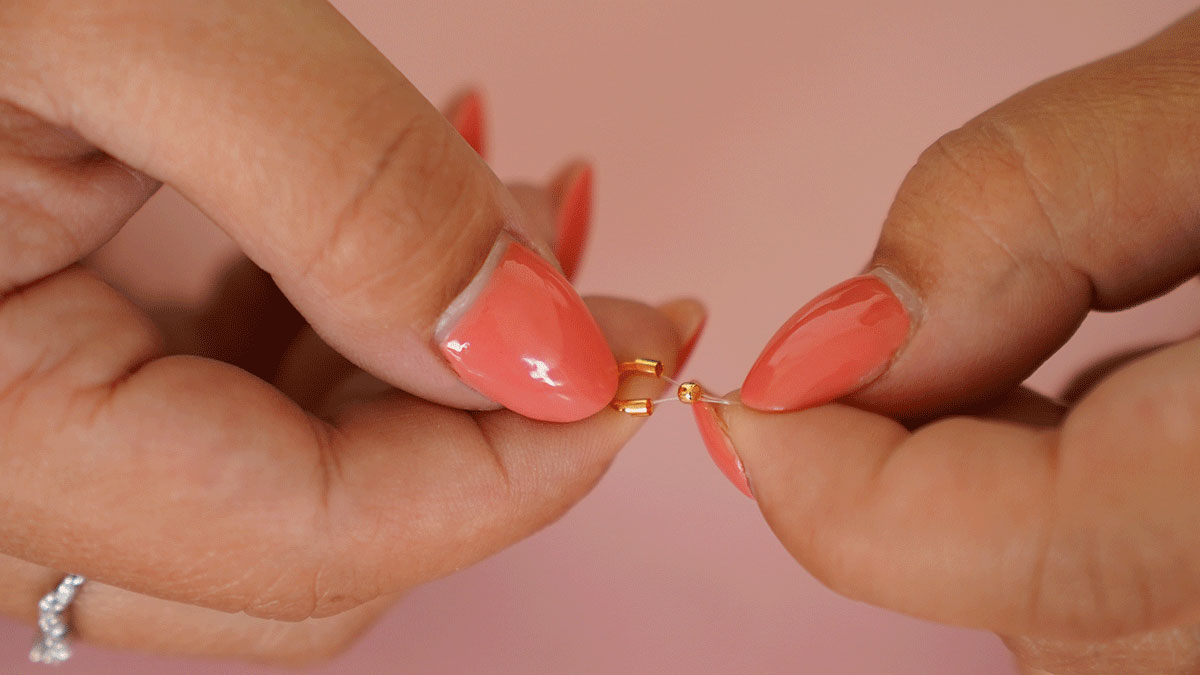 Miyuki pink beads necklace and bracelet set : Step 1 Miyuki pink beads necklace and bracelet set : Step 1