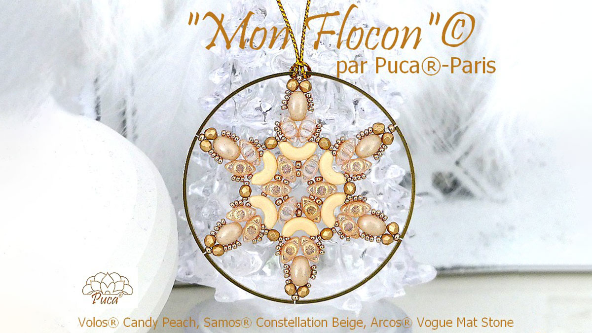 Snowflake beads by Puca® - France