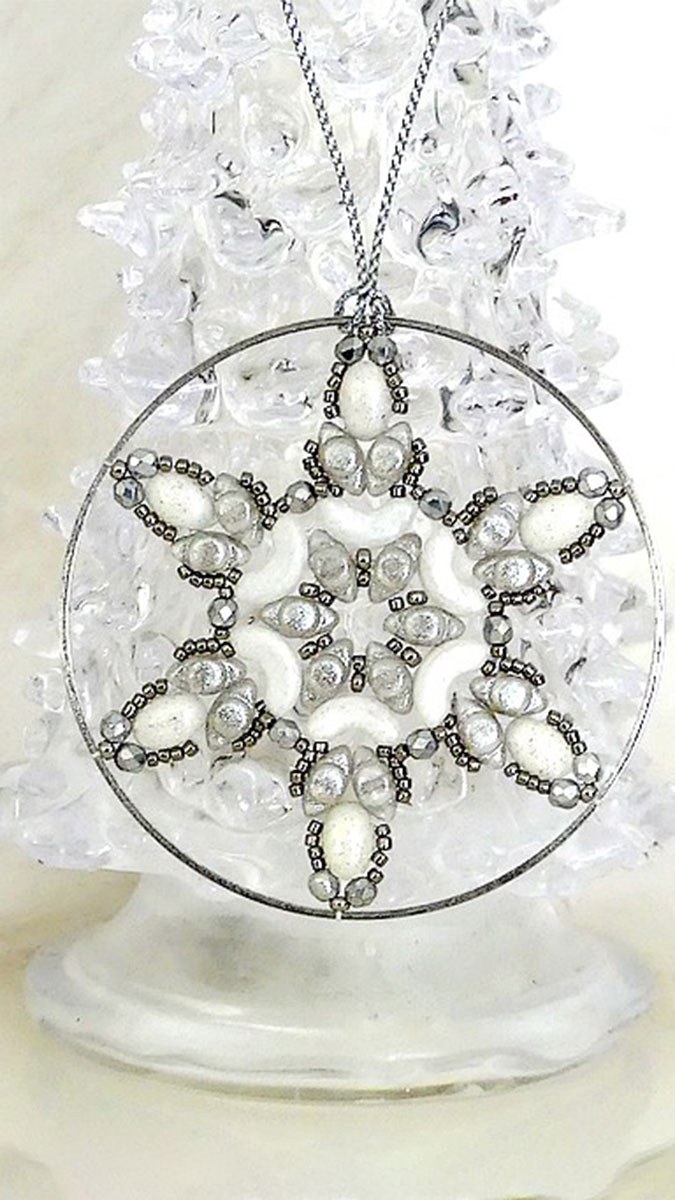 Snowflake beads by Puca® - France